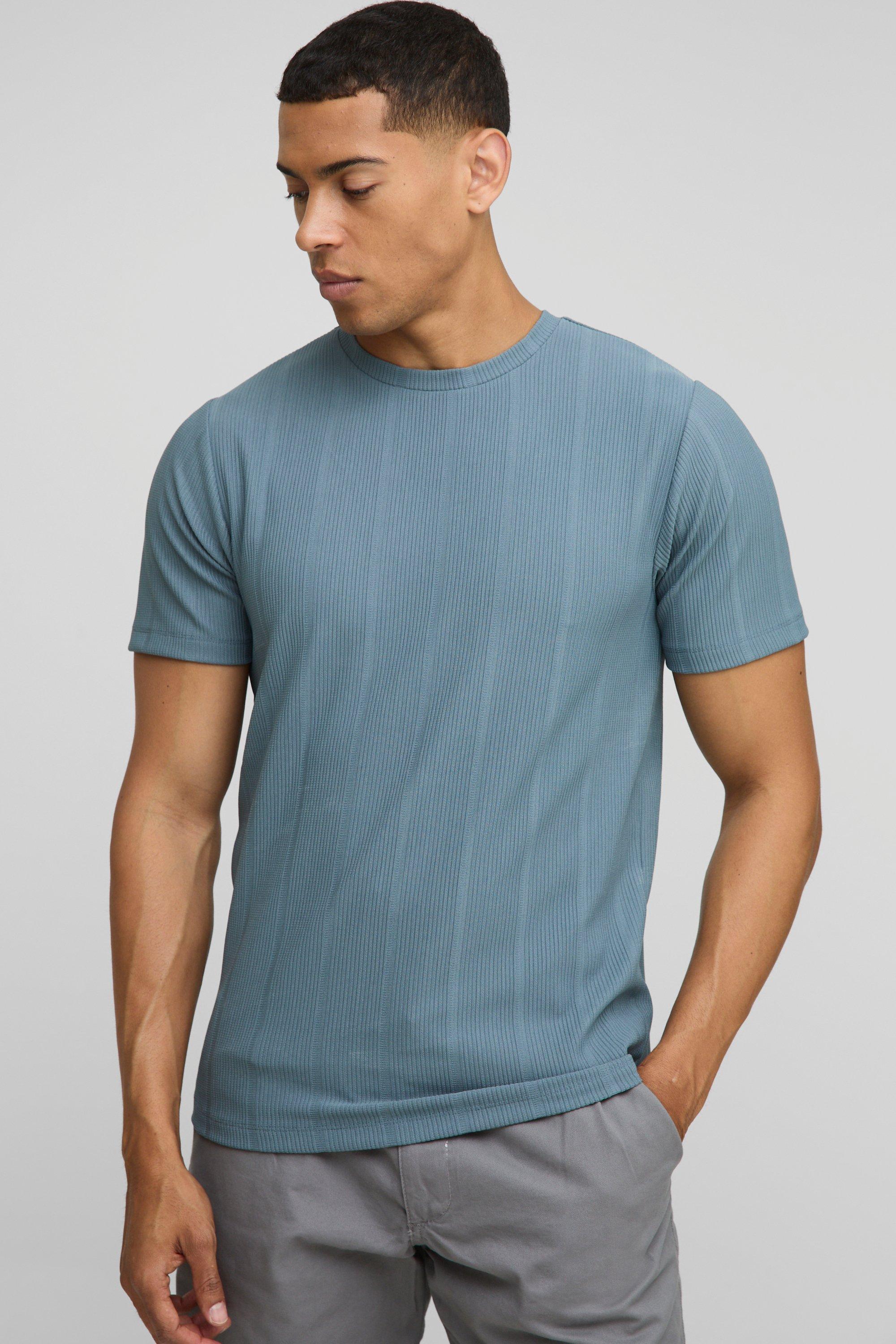 Slim Fit Wide Structured Rib T-Shirt